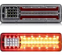 Biqing 24V Led Feux Arrière de Remorque,Multifonctionnel Feu Arrière LED Feu Stop Clignotants Inversés pour Camion Remorque Caravane Tracteur,2PCS