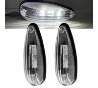 Biqing 2PCS 6“ Ovale Feux Latéraux de Position Blanc,12V/24V Feux de Gabarit Avant Feux Arrière Lampes pour Camion Remorque Van de Voiture Bus Bateaux