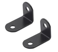 Biqing 2PCS Equerre de Fixation Noire, support de montage barre led, Universels petit support à double rangée Pour Camion Tout-terrain Utv Atv equerre de fixation metal