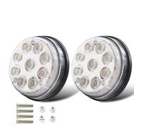 Biqing 2pcs feux de gabarit led 12v/24v feu penetrations leds 3 pouces blancs feux de gabarit pour remorque 9 led pour voiture camion remorques camion voiture Bus