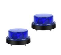 Biqing 2PCS Gyrophare LED 12V-24V, Rond Stroboscopique Signalement d'avertissement Lumières 2 Modes de Flash Strobe Beacon Light Pour Voiture Véhicule Camion Remorque Van (2, Bleu)