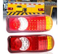 Biqing 2PCS LED Feu Arrière Lumière,12V Feu a LED pour Camion Feux Arrière de Remorque Indicateur de Clignotant Feu d'arrêt de Frein Arrière pour Caravane Camion Camper (modèle 1)