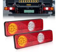 Biqing 2PCS LED Feu Arrière Lumière,12V Feu a LED pour Camion Feux Arrière de Remorque Indicateur de Clignotant Feu d'arrêt de Frein Arrière pour Caravane Camion Camper (modèle 2)