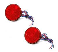 Biqing 2Pcs Moto LED Féflecteur,Universal Feux de Remorque Led 12V Feu Arriere pour Remorque Feu de Gabarit Led pour Moto LED étanche Réflecteur Feu Stop Lampe (Rouge)
