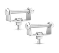Biqing 2pcs support montage pour moto 44mm universel support de feux additionnel moto pour véhicules tout-terrain, voiture, camion, motos argent