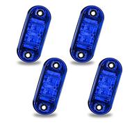 Biqing 4PCS Feu de Gabarit Remorque Bleu, Feux de Gabarit Feux De Côté Led Universel 12V / 24V pour voiture camion van remorques camion bus de voiture