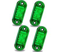 Biqing 4PCS Feu de Gabarit Remorque Vert, Feux de Gabarit Feux De Côté Led Universel 12V / 24V pour voiture camion van remorques camion bus de voiture