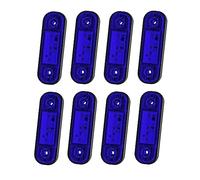 Biqing 8PCS Feux de Gabarit, 12V 24V 3.4 Inch LED Feu de Gabarit Remorque Bleu Arrière Avant Indicateur pour Camion Remorque Van Caravan Lorry Bus