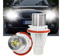 Biqing Auréoles LED Angel Eyes Auto Maker Ampoules Halo Phares Pour E39/E53/E60/E61/E64/E65/E66/E87/X3/X5,10W 6000K Xenon,2pcs. (Black)