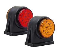 Biqing Double Face Feux de Gabarit Latéral LED Rouge Blanc,8 LED Feux Latéraux pour Caravane 12V 24V Feux de Position Étanche pour Camion Caravane Remorque,2pcs (Modèle E)