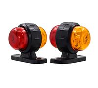 Biqing Double Face Feux de Gabarit Latéral LED Rouge Blanc,8 LED Feux Latéraux pour Caravane 12V 24V Feux de Position Étanche pour Camion Caravane Remorque,2pcs (Modèle C)