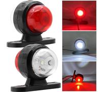 Biqing Double Face Feux de Gabarit Latéral LED Rouge Blanc,8 LED Feux Latéraux pour Caravane 12V 24V Feux de Position Étanche pour Camion Caravane Remorque,2pcs (Modèle F)