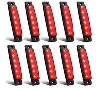 Biqing Feux de Gabarit LED Feux Latéraux Eclairage,LED Côté Marqueur Feux Indicateurs De Position Rouge 24V Étanche LEDs Feuxs de côté pour Camion Remorque Camion Bus Bateau