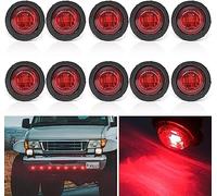 Biqing Feux de Gabarit LED Feux Latéraux Eclairage,LED Côté Marqueur Feux Indicateurs De Position Rouge 12V/24V Étanche de côté pour Camion Remorque Camion Bus Bateau