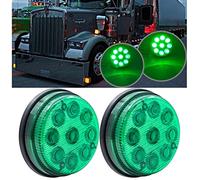 Biqing [High/Low Beam] 2PCS Feu de Gabarit Latéral LED Vert,3 Inch Feux de Position Latéraux LED 24V Indicateur de Position pour Remorque Camion Bateau Pont RV Camping-car
