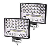Biqing Lot de 2 Phare de Travail LED 12V/24V 172W Projecteur LED Voiture 27000Lm Phare LEDs 4x4 IP67 Feux Additionnels LEDs 6 Pouces de Travail Tracteur pour Voiture Camion Tracteur SUV Bateau