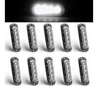 Biqiure 10PCS Feu de Gabarit Remorque Blanc,Universel Feux de Gabarit LED 12V 24V Camion Indicateur de Position pour Camion remorque Van Caravan