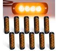 Biqiure 10PCS Feu de Gabarit Remorque Jaune, Universel Feux de Gabarit LED 12V 24V Camion Indicateur de Position pour Camion remorque Van Caravan