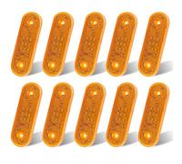 Biqiure 10PCS Feux de Gabarit, 21LED 12V 24V Feu de Gabarit Remorque Feux de Gabarit Avant Feux Arrière Lampes Stroboscopiche Modes pour Remorque Voiture Véhicule Camion(Jaune)