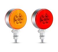 Biqiure 2PCS LED Feux Gabarit Remorque 12V 24V,Double Face Feux de Position Latéraux LED Rouge Jaune Feux D'avertissement Indicateurs Feux de Dégagement pour Camion RV Caravan
