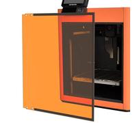 BIQU Panda Door for Bambu-Lab X1C X1E P1S P1P 3D Printers, Shatter-Proof Front Door for Bambulab X1 P1 Series Printers, Sunburst Orange