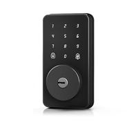 Biquole Serrure de porte d'entrée sans clé avec clavier - Serrure de porte électronique avec code - Verrouillage automatique à écran numérique sans application et WiFi - Convient pour porte