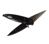 BIRAMBEAU - Ustensiles de Cuisine - Ouvre-Huîtres - Manche Ergonomique - Ouverture Très Facile - Inox - Bouton Fermeture, Noir