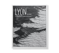 BIRAPA Cadre à joint d'ombre Lyon pour toile 50x65 cm en blanc mat, cadre pour toiles, cadre vide pour toile, cadre à joint d'ombre pour châssis, cadre pour toile