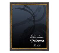 BIRAPA Cadre photo Palermo 20 x 25 cm Bleu Or - Cadre photo doré, cadre photo antique, cadre photo vintage