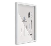 BIRAPA Cadre pour objets Talon Space - 41 x 61 cm - Blanc - Veiné 3D - À remplir