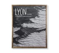 BIRAPA Lyon Cadre pour toile 50 x 90 cm - Doré vieilli - Cadre pour toile - Cadre vide pour toile - Cadre à joints creux pour châssis