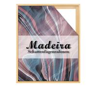 BIRAPA Madeira Cadre de joint d'ombre 30 x 100 cm naturel laqué en bois massif pour toile châssis