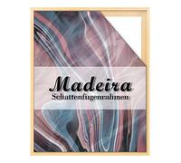 BIRAPA Madeira Cadre de joint d'ombre 55 x 80 cm Bois massif laqué naturel pour toile châssis