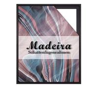 BIRAPA Madeira Cadre de joint d'ombre en bois massif laqué Noir 20 x 25 cm