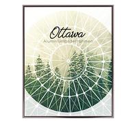 BIRAPA Ottawa Cadre photo en aluminium avec vitre en verre synthétique anti-reflet Champagne 50 x 65 cm