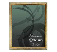 BIRAPA Palermo Cadre photo vintage 29,7 x 42 cm (format A3) Turquoise doré Cadre photo vieilli