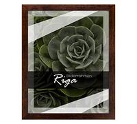 BIRAPA Riga Cadre photo en bois 21 x 31 cm Marron foncé vieilli Style maison de campagne vintage avec vitre en verre synthétique antireflet