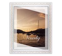 BIRAPA Venise en bois massif Venise 30 x 40 cm - Couleur : blanc rose - Cadre photo vintage - Cadre photo collage