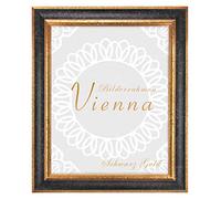 BIRAPA Vienna Cadre photo en bois massif Noir/doré 24 x 32 cm