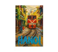 BIRART Hanoi Poster sur toile Vietnam pour décoration de chambre à coucher 30 x 45 cm