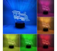 BIRBANN Lampe Train 3D Decorative, Lampe De Chevet Chambre Intelligente À 7 Couleurs Pour Enfants, Veilleuse LED Décorative Chambre Ado Pour À Coucher, Cadeau D'anniversaire Pour Garçons Et Filles