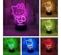 BIRBANN Veilleuse Kitty, Lampe Chat LED De Chevet 7 Couleurs À Commande Tactile Intelligente, Lampe Kawaii Deco Chambre, Cadeau D'anniversaire Pour Garçons Et Filles, Cadeau De Noël