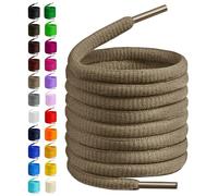 Birch Lacets ovales 27 couleurs demi-ronds 1/4" 4 longueurs différentes, Taupe Tan, 56"(142cm) XL