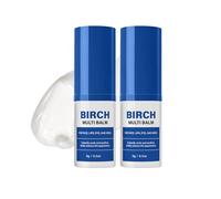 Birch Multi Balm Stick, Korean Eye Cream Stick, baume pour les yeux au jus de bouleau pour les cernes, les ridules, hydratant multi-baume pour le visage, les lèvres, les yeux et le cou, 9g (2pc)