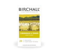 Birchall Lot de 25 sachets de thé enveloppés Citronnelle et gingembre