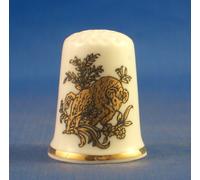 Birchcroft China Porcelaine Fine à Collectionner Dé à Coudre Doré Signe du Zodiaque --Aries The RAM