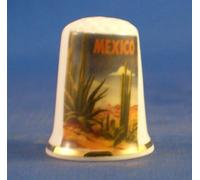 Birchcroft Dé à coudre à collectionner en porcelaine - Série d'affiches de voyage - Mexique