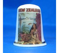 Birchcroft Dé à Coudre en Porcelaine de Chine à Collectionner - Poster de Voyage en Nouvelle-Zélande - Coffret Gratuit