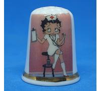 Birchcroft Dé à coudre en porcelaine de Chine - Betty Boop Nurse - Boîte cadeau