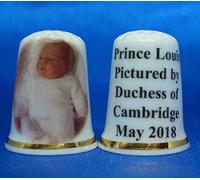 Birchcroft Dé à coudre en porcelaine de Chine - Image du Prince Louis de la Duchesse de Cambridge - Coffret cadeau inclus